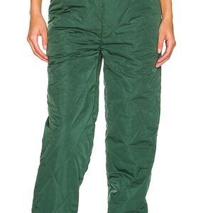 Superdown  Green Quilted Track Pants #205